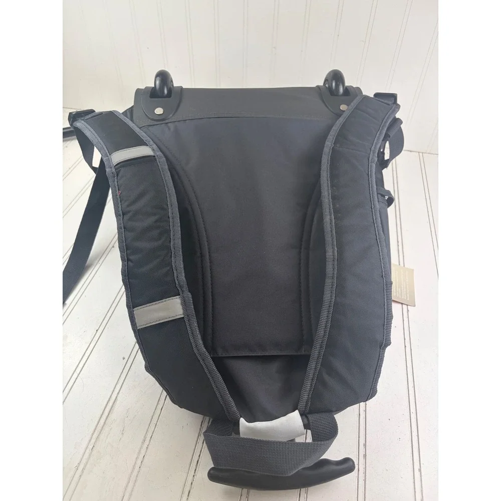 Embark Unisex Rolling Black Gray Travel School Backpack Bag NWT